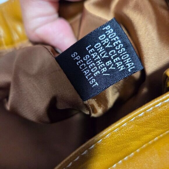 EUC LIKE NEW ELLEN TRACY LINDA ALLARD TAN GENUINE LEATHER PENCIL SKIRT SIZE 10 - Picture 11 of 16